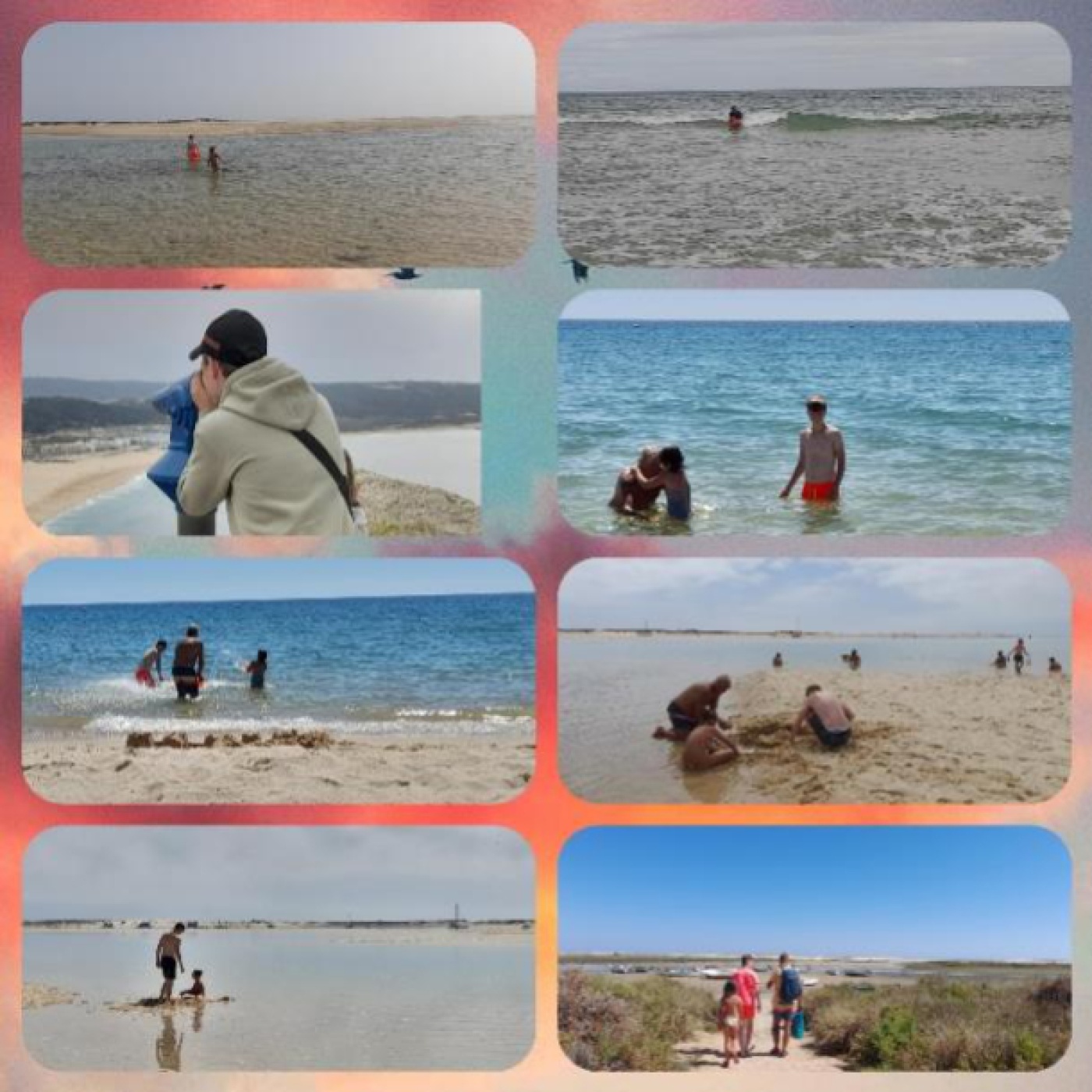 TELL-US Gastgezin aan strand TELL-US Gastgezin aan strand